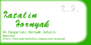 katalin hornyak business card